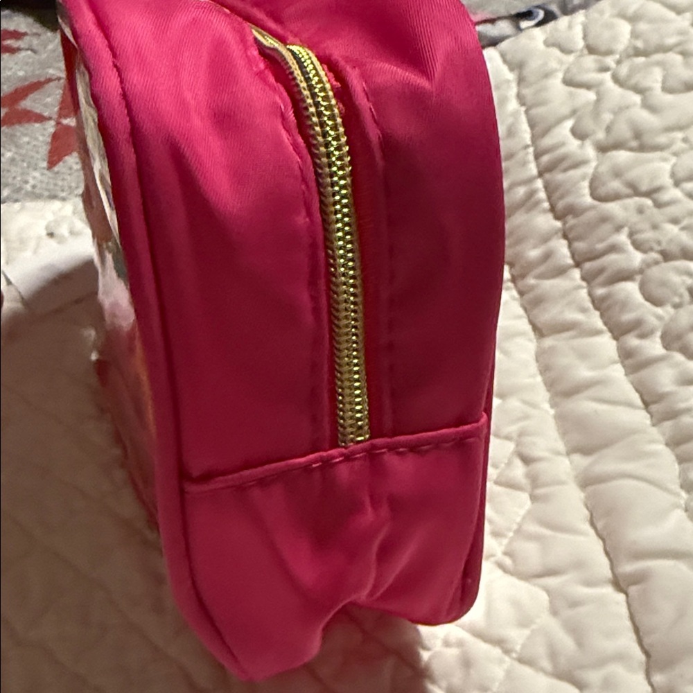 Vibrant Pink Women’s Pouch with Colorful 'STUFF' Design - Picture 6 of 7